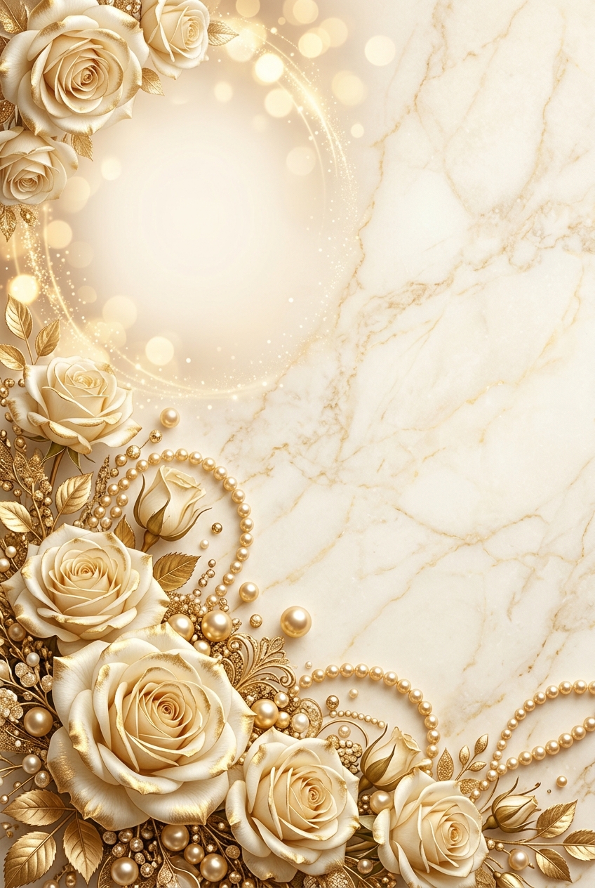 Ivory & Gold Roses